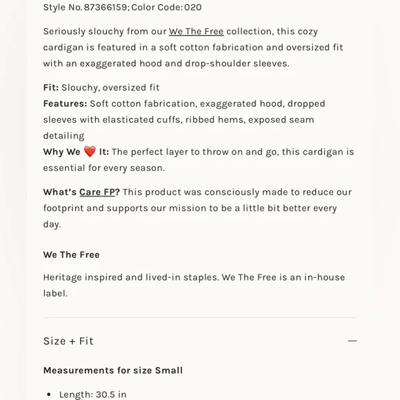 We The Free Forever Yours Cardi 🔥Winter Bloom / blush pink - Small- oversized - Picture 4 of 16